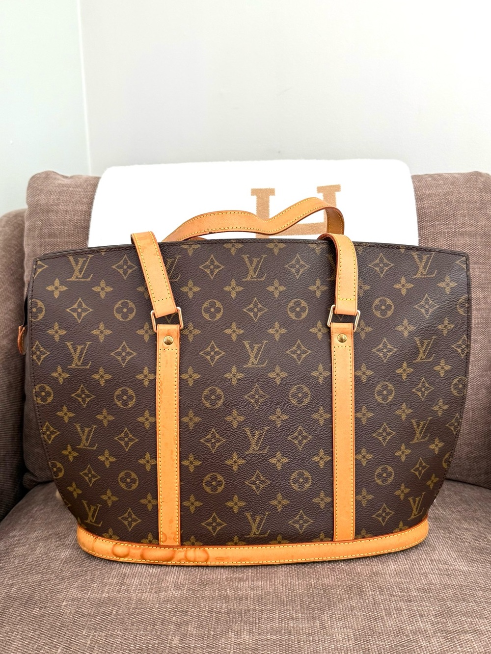 Authentic Louis Vuitton Babylone tote bag M51102 brown monogram LV canvas - Picture 3 of 16